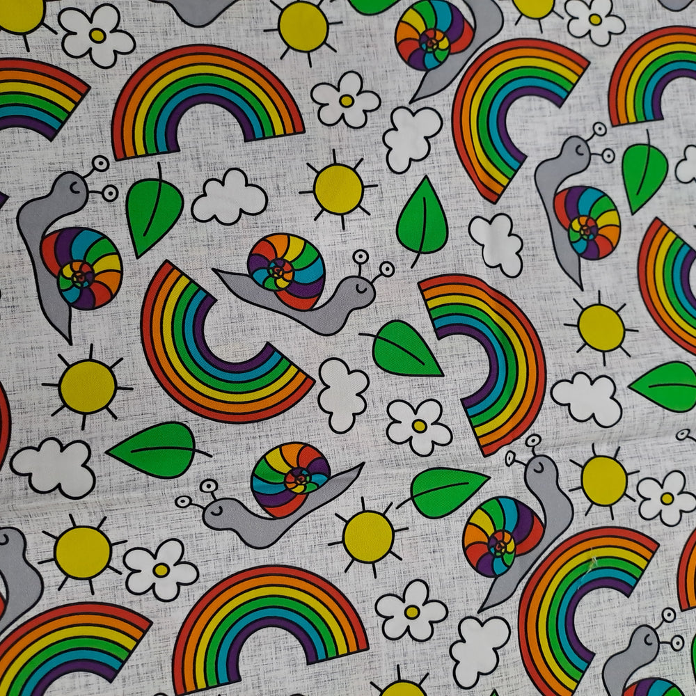 Fabric Mama Home Snail 150gsm Twill