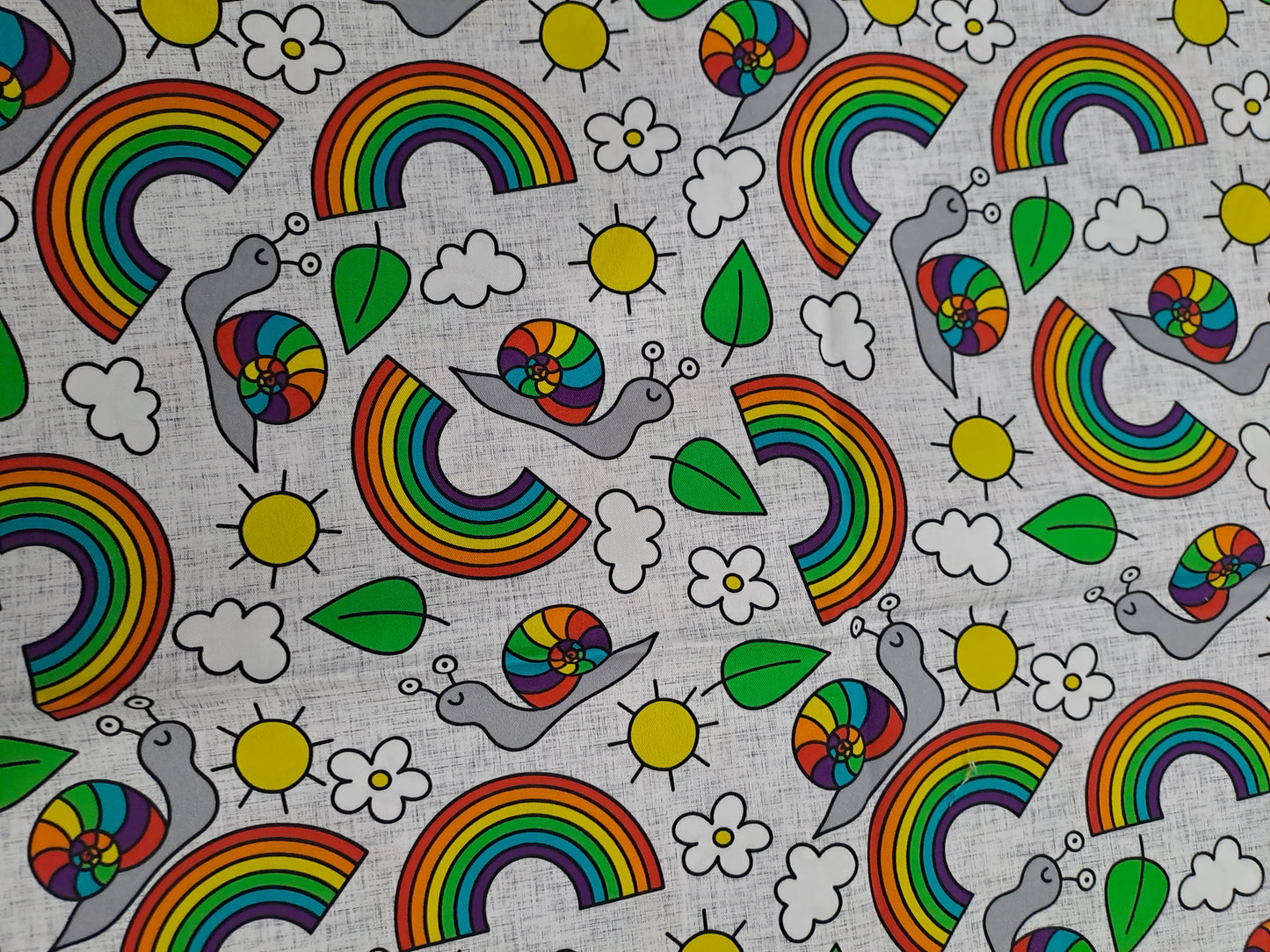 Fabric Mama Home Snail 150gsm Twill