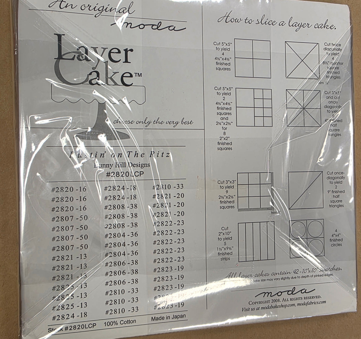 Moda Puttin on the Ritz Layer Cake