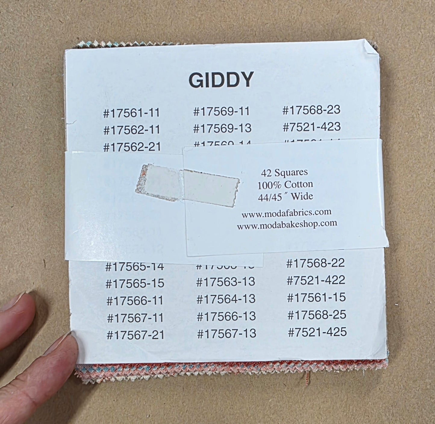 Moda Giddy Charm Pack