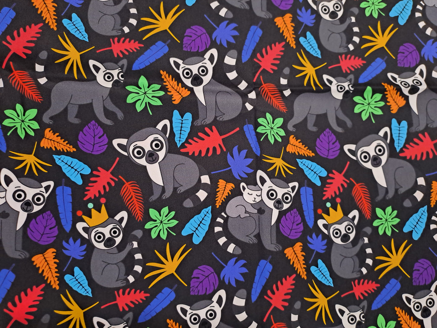 Fabric Mama Lemurs 150gsm Twill