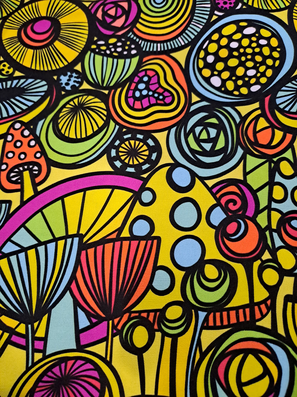 Karly Art Flowers Yellow Canvas 250gsm