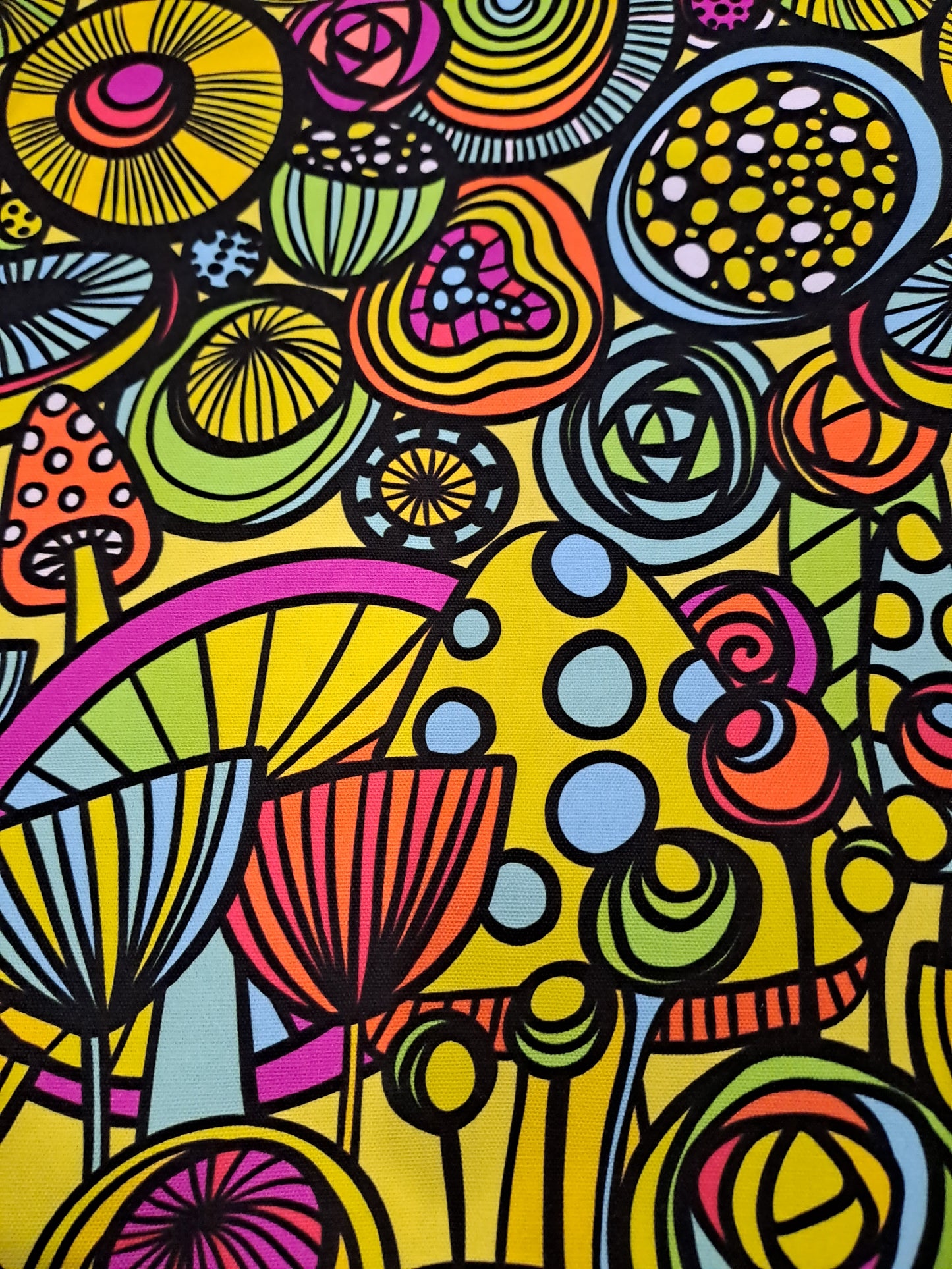 Karly Art Flowers Yellow Canvas 250gsm