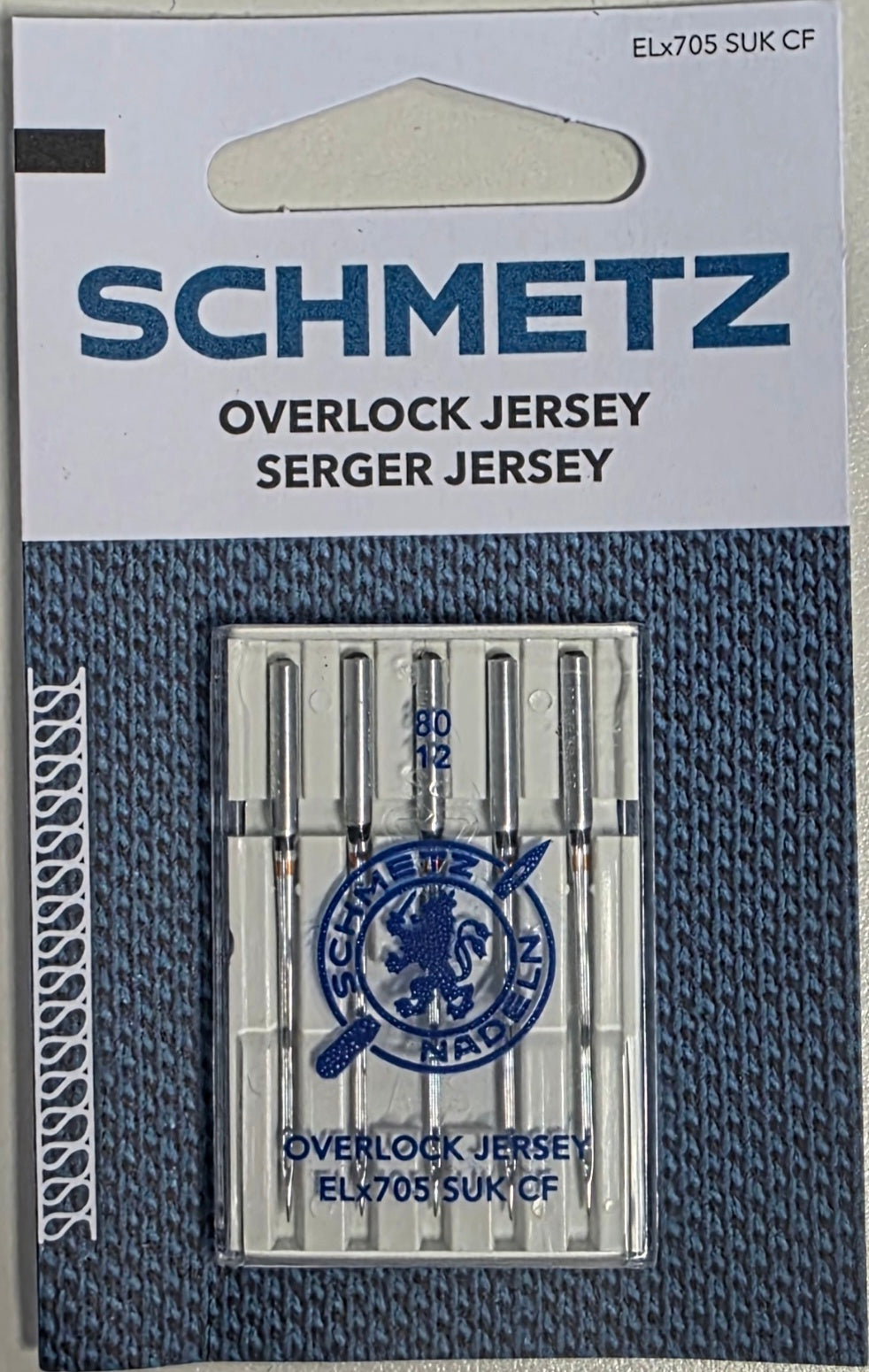 Schmetz ELx705 SUK CF 80/12 Coverstitch Overlocker Serger Sewing Machine Needles