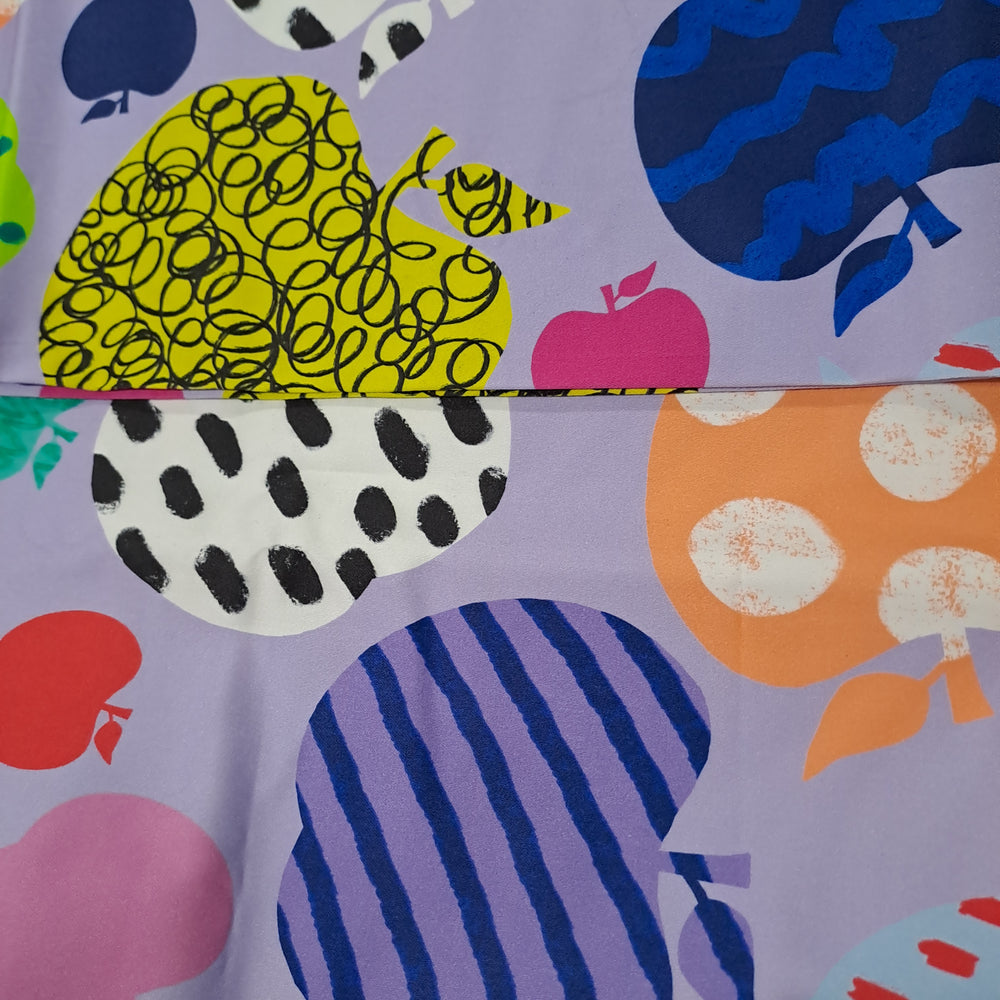 Deb McNaughton Apples Stretch Cotton Woven 145gsm
