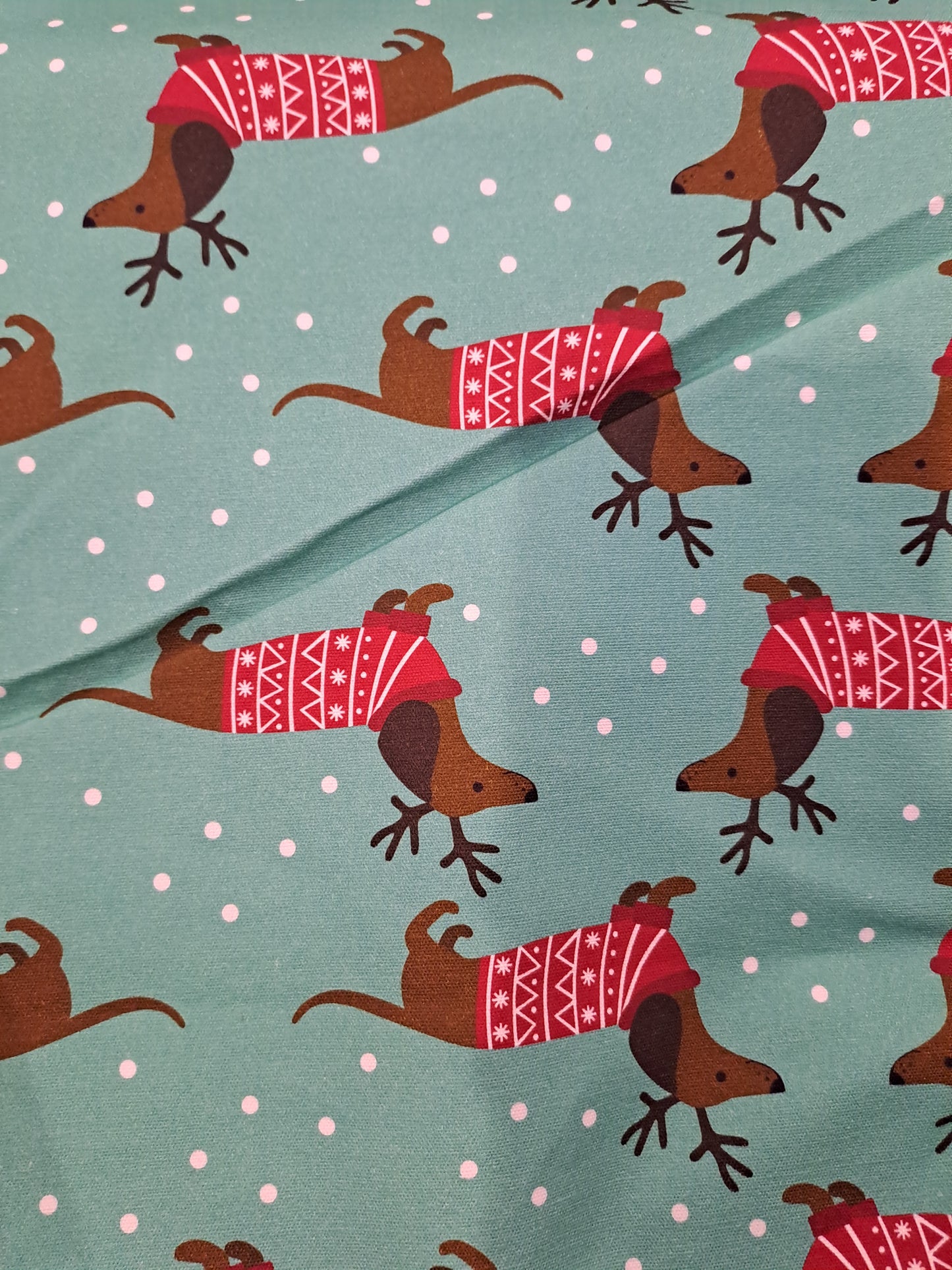 Kwaint Christmas Dachshunds Canvas 250gsm