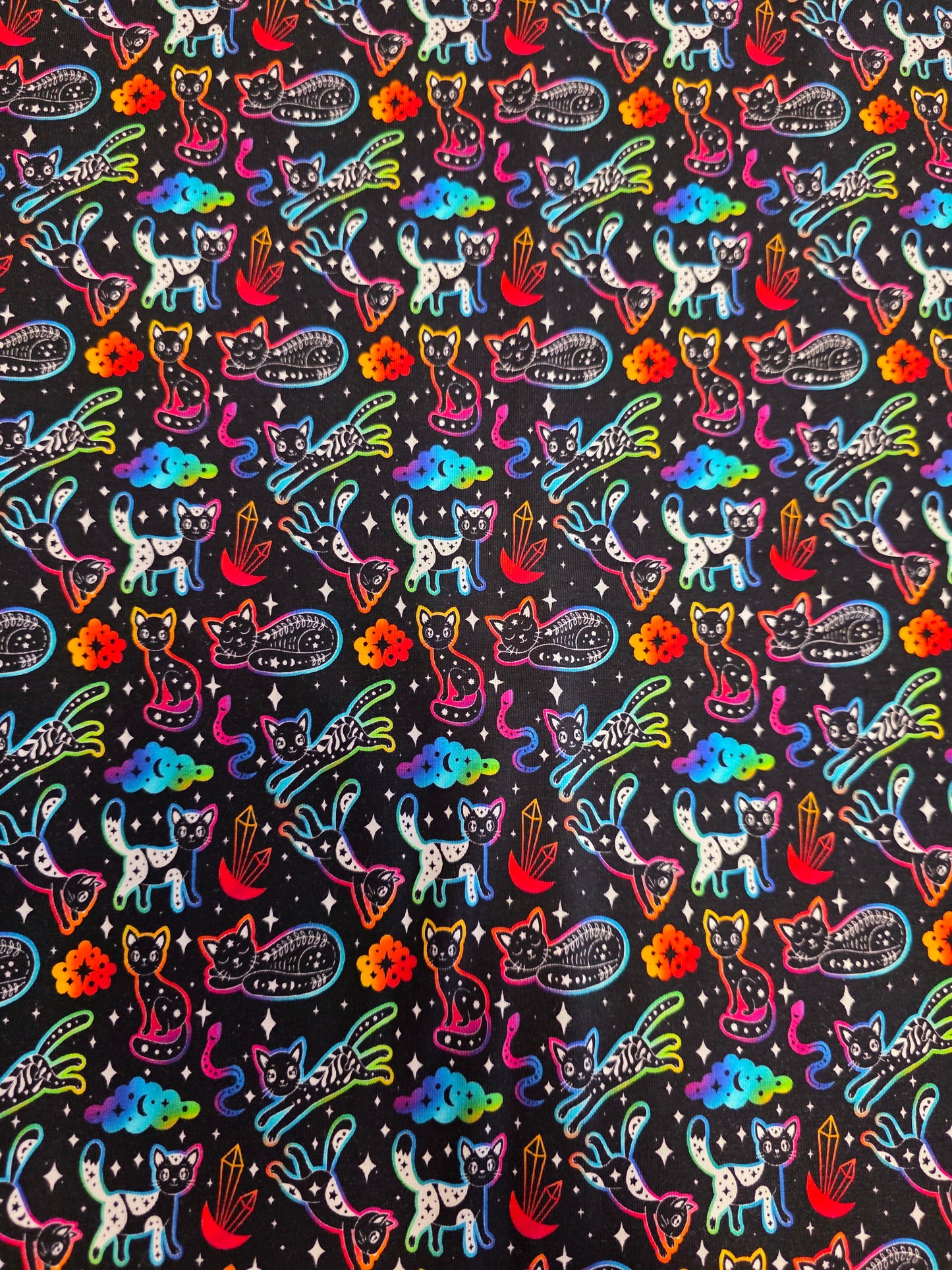 Fabric Mama Rainbow Cats CL180
