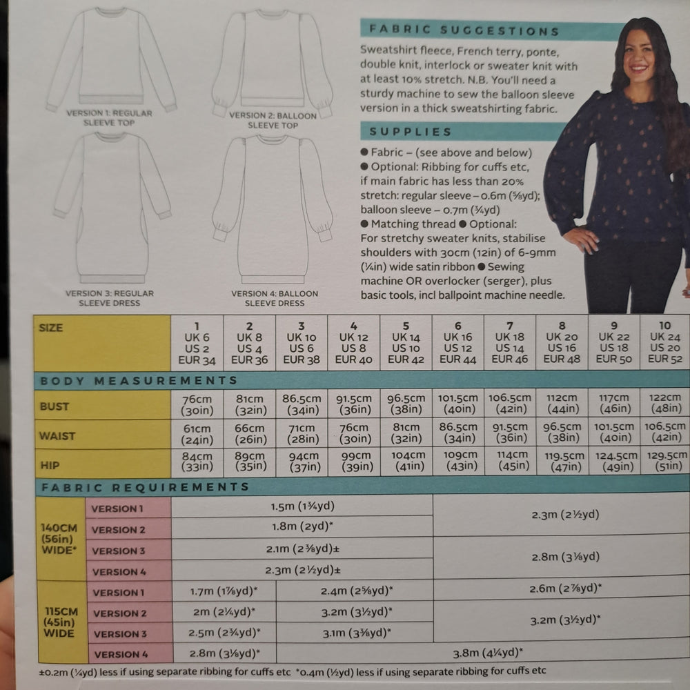 Billie by Tilly and the Buttons old sizing